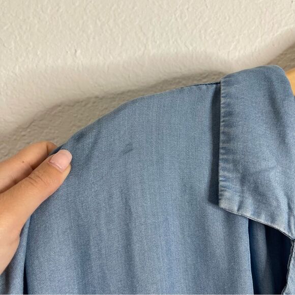 J Jill Chambray Denim Romper Size Large - Picture 4 of 8